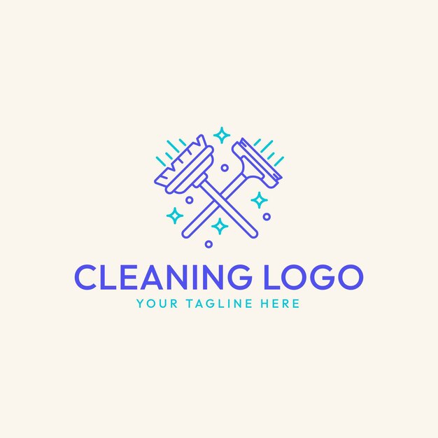 Cleaning services logo templates