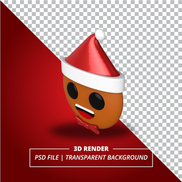 3D Gingerbread Rendered on Transparent Background