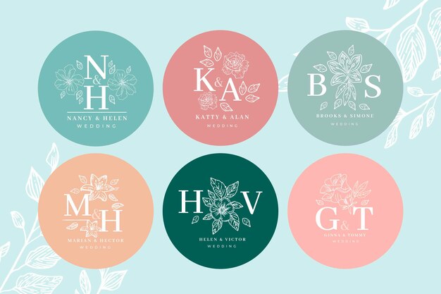 Wedding logo templates