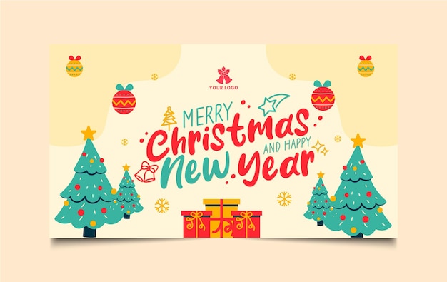 Christmas banner design template