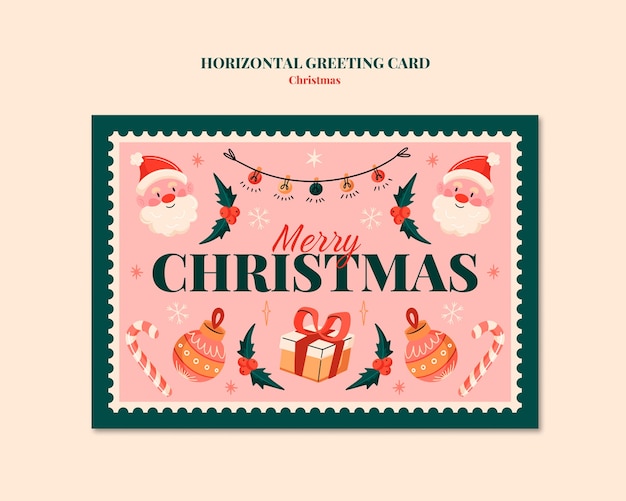 Christmas greeting card template design