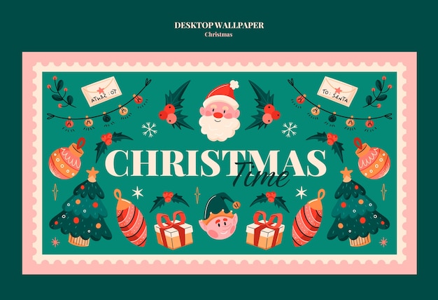 Christmas wallpaper template design