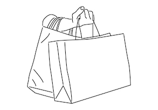 shopping bag drawings