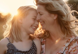 Mother and daughter photos